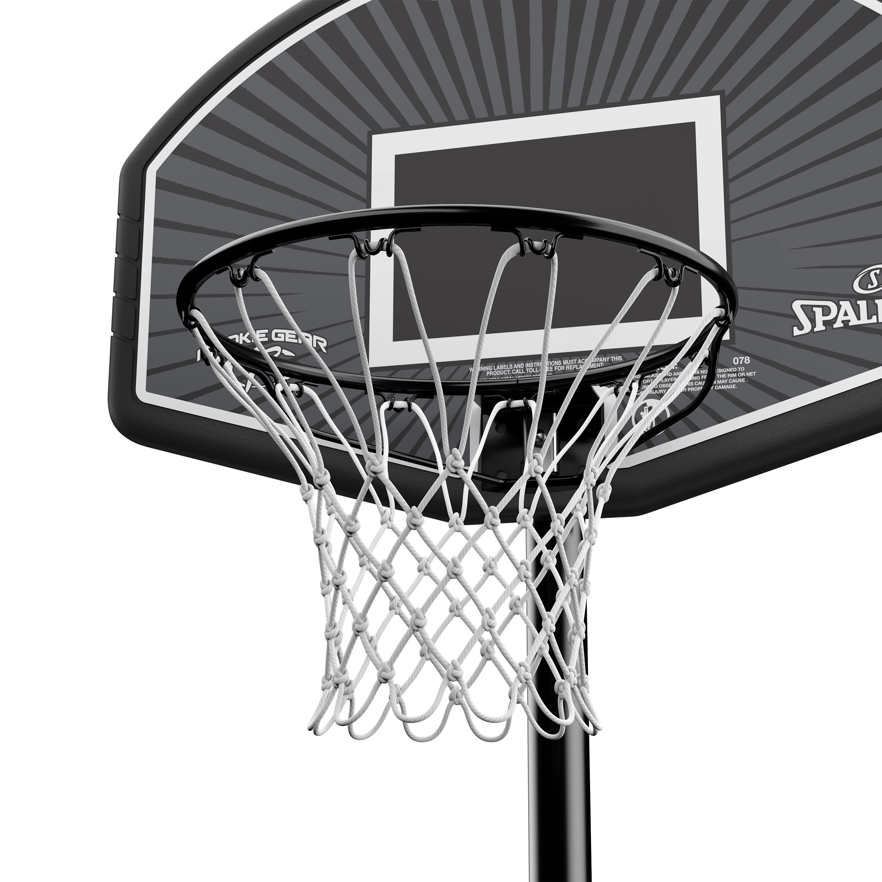 32-Inch Portable Basketball Hoop with Eco-Composite Backboard & Telescoping Height Adjustment-Outdoor Play