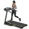 Treadmill with Incline Folding with 12 Level Automatic Incline 2.5Hp Power 8.5Mhp Speed Running Machine 15 Preset Training Program Electric Treadmill for Home Use